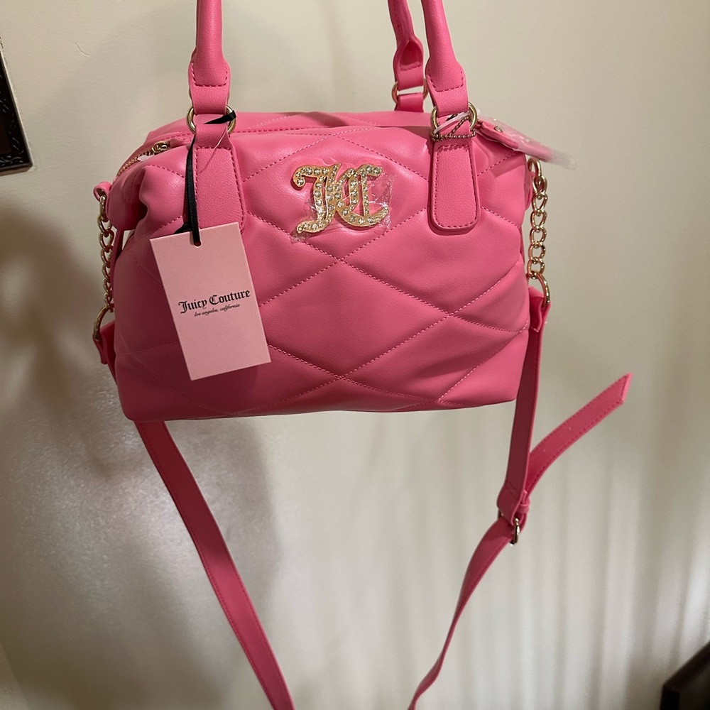 Limited edition RARE pink and gold rhinestone juicy handbag